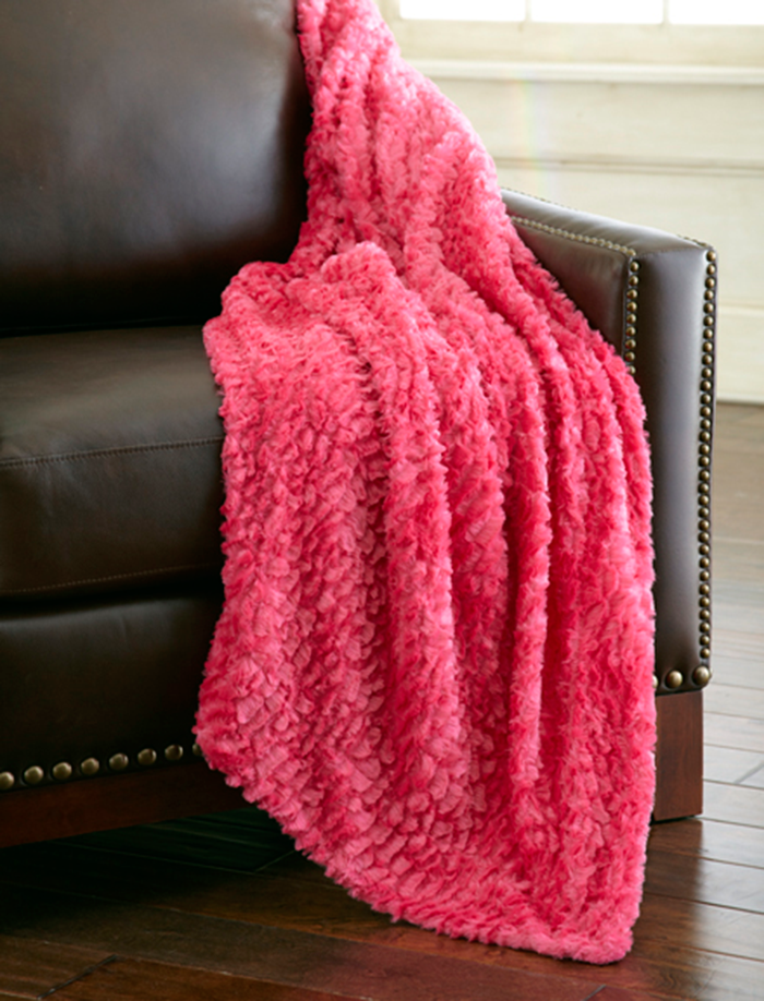luxury throw hot pink